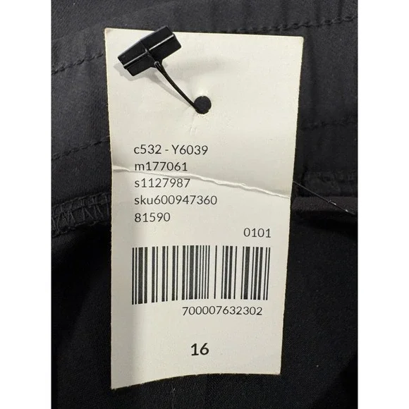 Lane Bryant Jogger Pants Womens 16 Black Tapered Zip Pocket Stretch Casual NWT - Picture 3 of 11